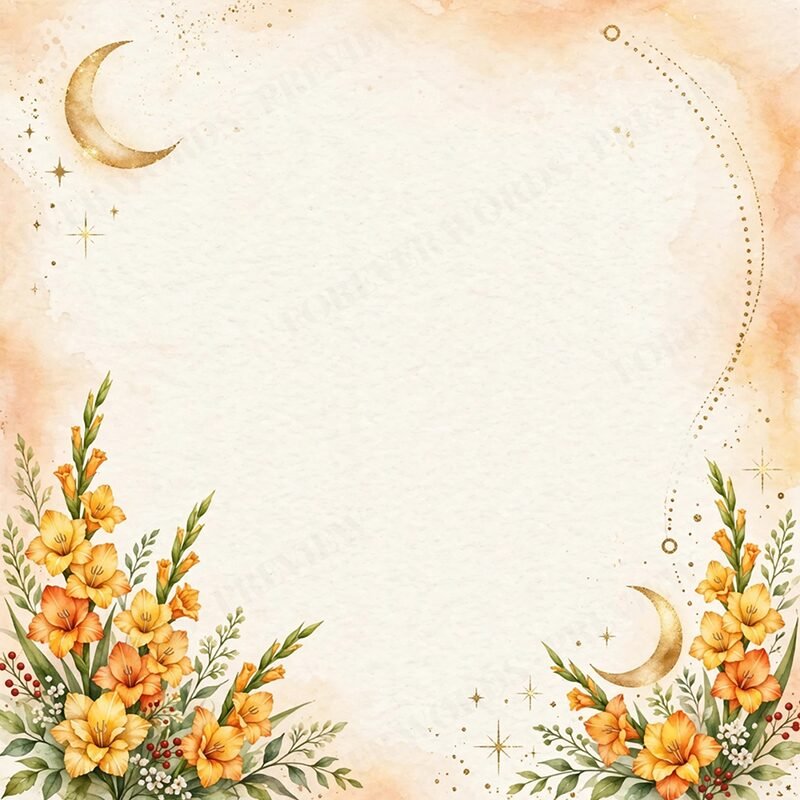 Included message card for Gladiolus Moon & Bloom Necklace for Daughter – Personalized Gift from Dad