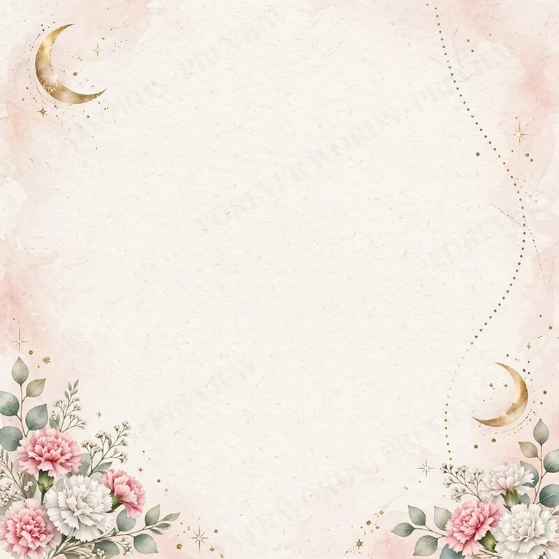 Included message card for Carnation Moon & Bloom Necklace for Daughter – Personalized Gift from Dad