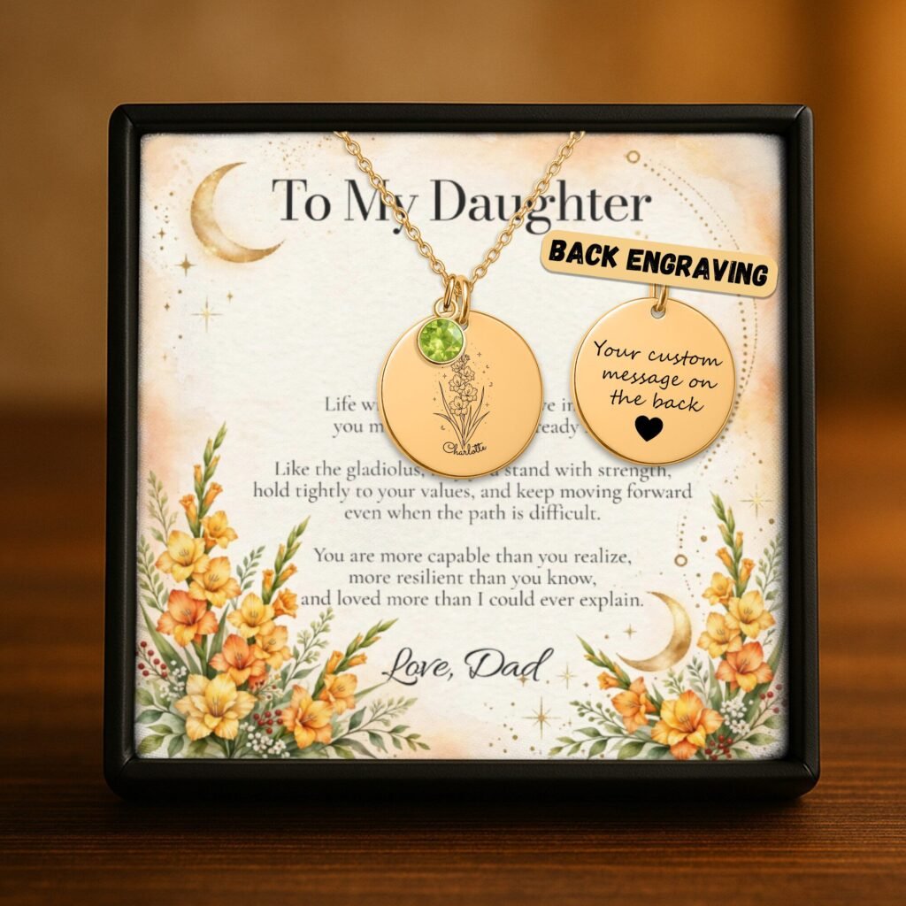Necklace and message card presentation